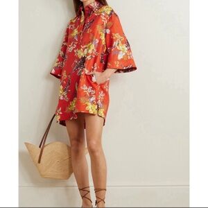Zimmermann Matchmaker Floral Linen Mini Dress
